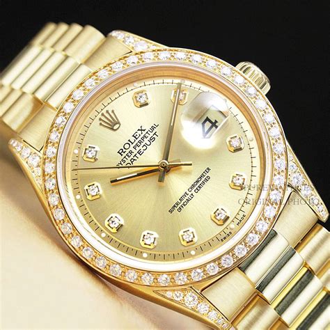 rolex gold watch mens|18k gold rolex men's watch.